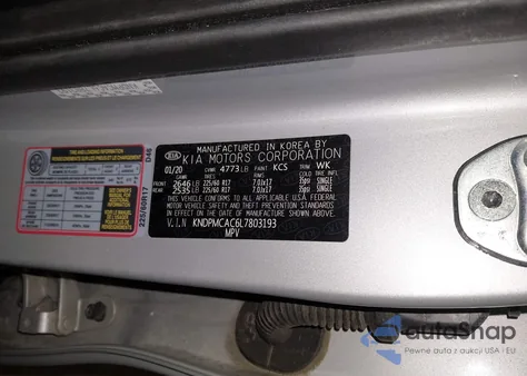 2020 Kia Sportage Lx z USA, uszkodzony, nr VIN KNDPMCAC6L7803193